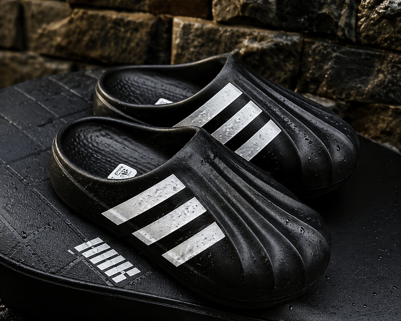 Adidas Adilette Comfort Slides black product shot India 2026