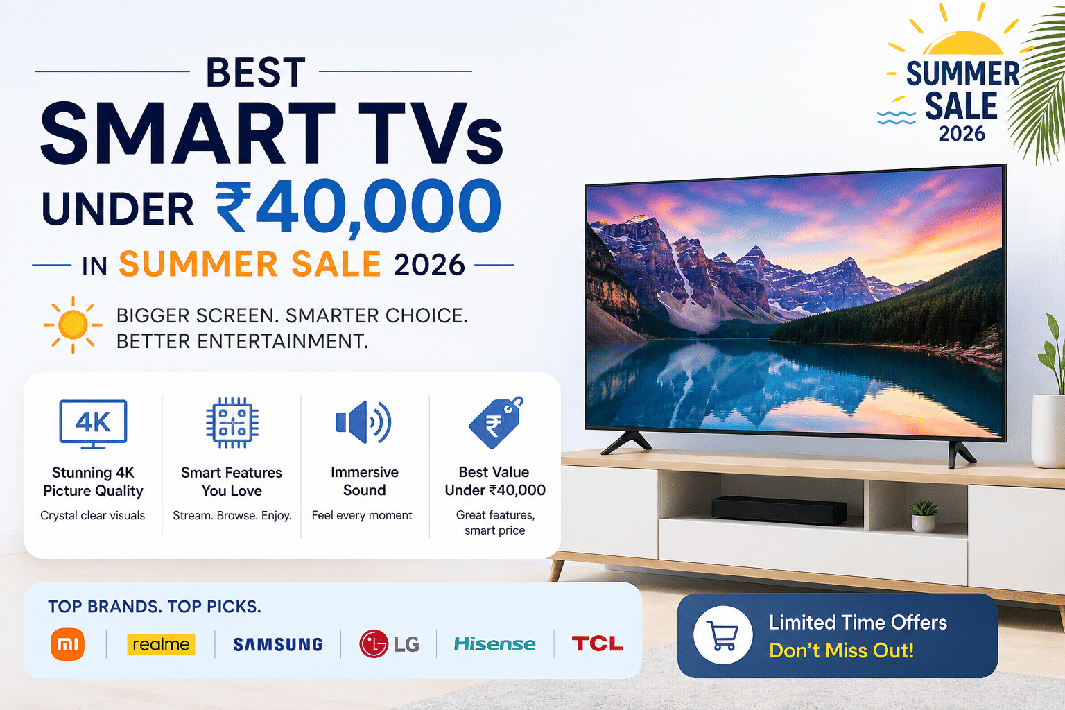 best smart tvs under ₹40,000 in summer sale 2026