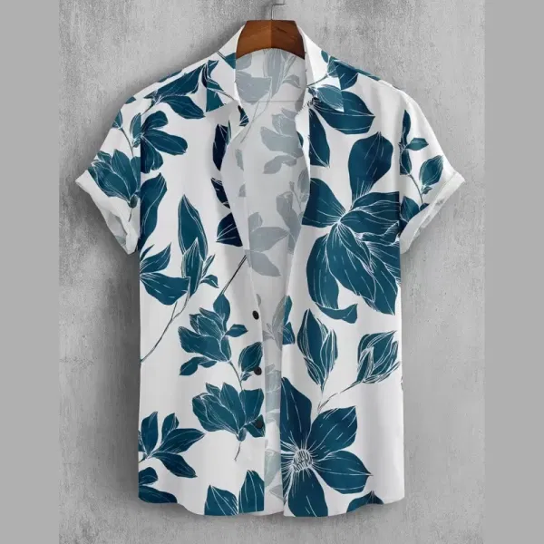 LAMBOO Men Slim Fit Printed Spread Collar Casual Shirt