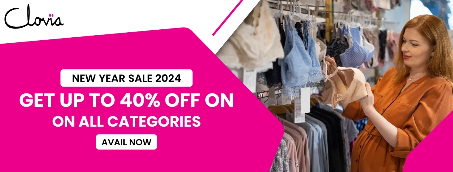 Get up to 40% off on all categories with Clovia New Year Sale 2024