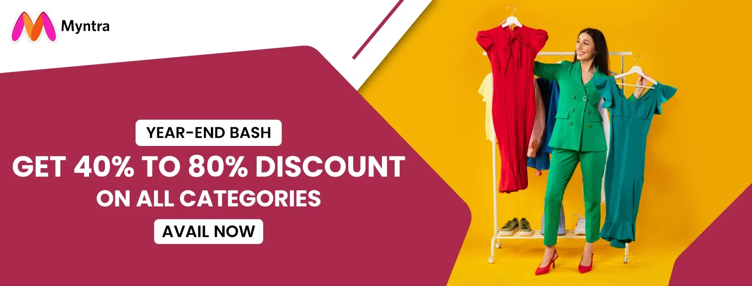 Get 40% to 80% discount on all categories on Myntra Year-End Bash sale