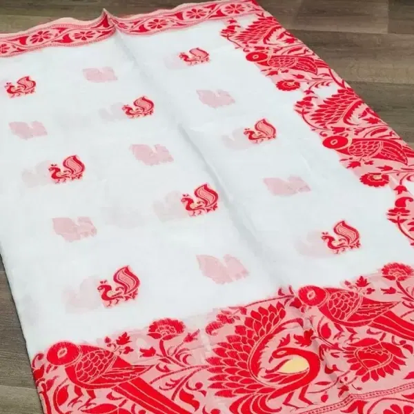 Niwaa Self Design Jamdani Cotton Blend