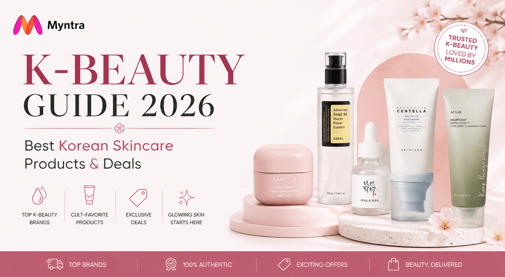 Myntra K-Beauty Guide 2026: Best Korean Skincare Products & Deals