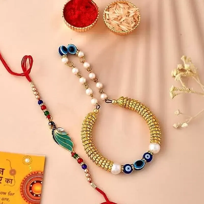 Set Of 2 For Bhiaya and Bhabhi Kada Rakhi