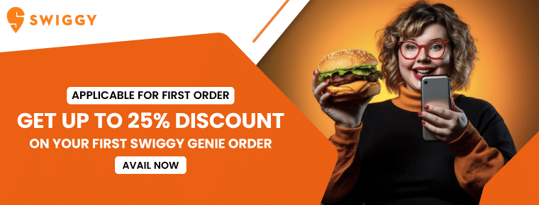 Get up to 25% discount on your first swiggy genie order