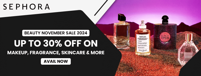 Up to 30% off on makeup, fragrance, skincare, and more with Sephora Beauty November Sale 2024
