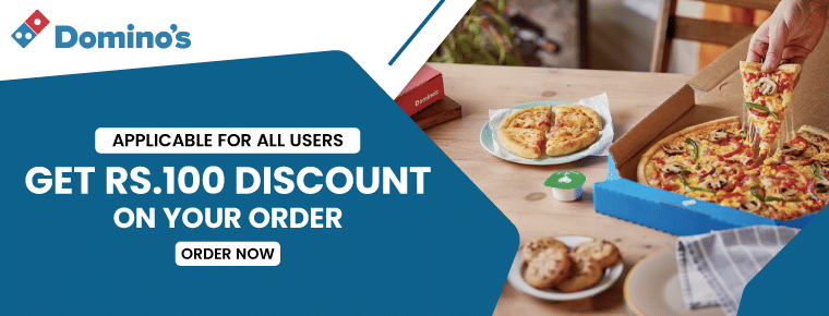 Get rs. 100 discount on your order