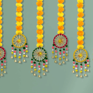 JH Gallery Handmade Artificial Marigold Fluffy Flowers Hanging