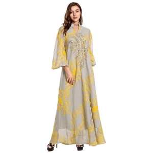 Embroidered Abaya Dress For Women Moroccan Kaftan