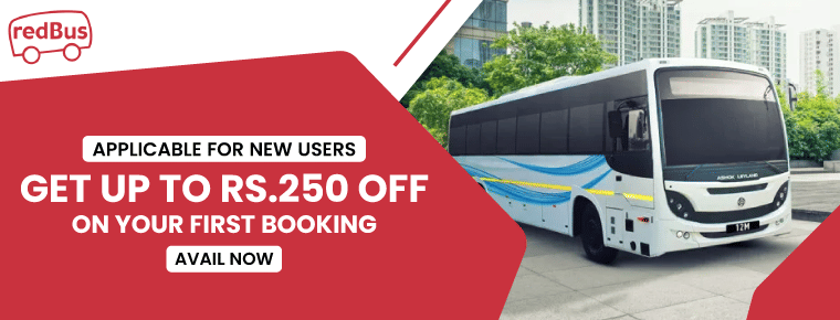 Get up to rs. 250 off on your first booking with redBus