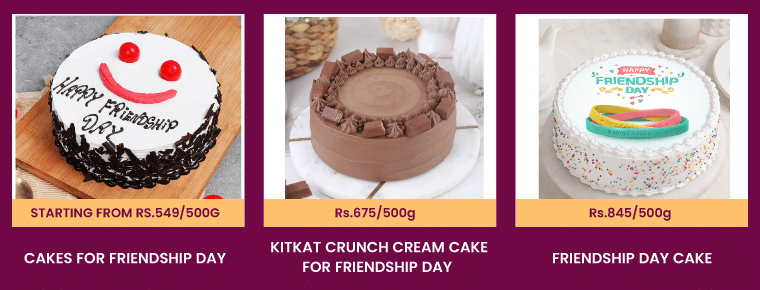 Friendship Day Cakes