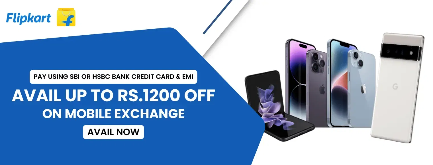 Avail up to rs. 1200 off on mobile exchange when using HSBC bank credit card offer