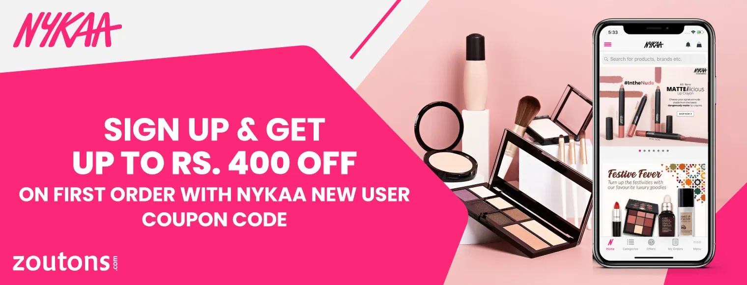 Nykaa New User Coupon Codes Get Flat Rs.400 Off On First Order