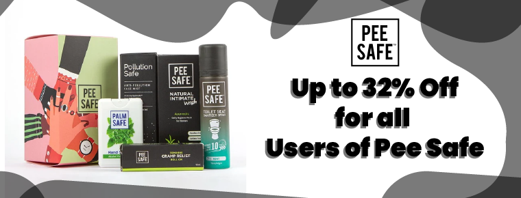 Pee Safe Sanitizer Coupons & Offers For December 2020: Avail 32% Discount on All Orders