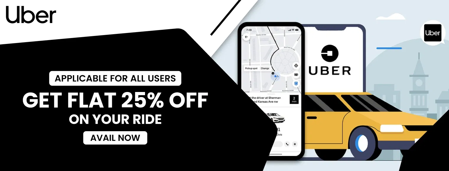 Get flat 25% off on your ride