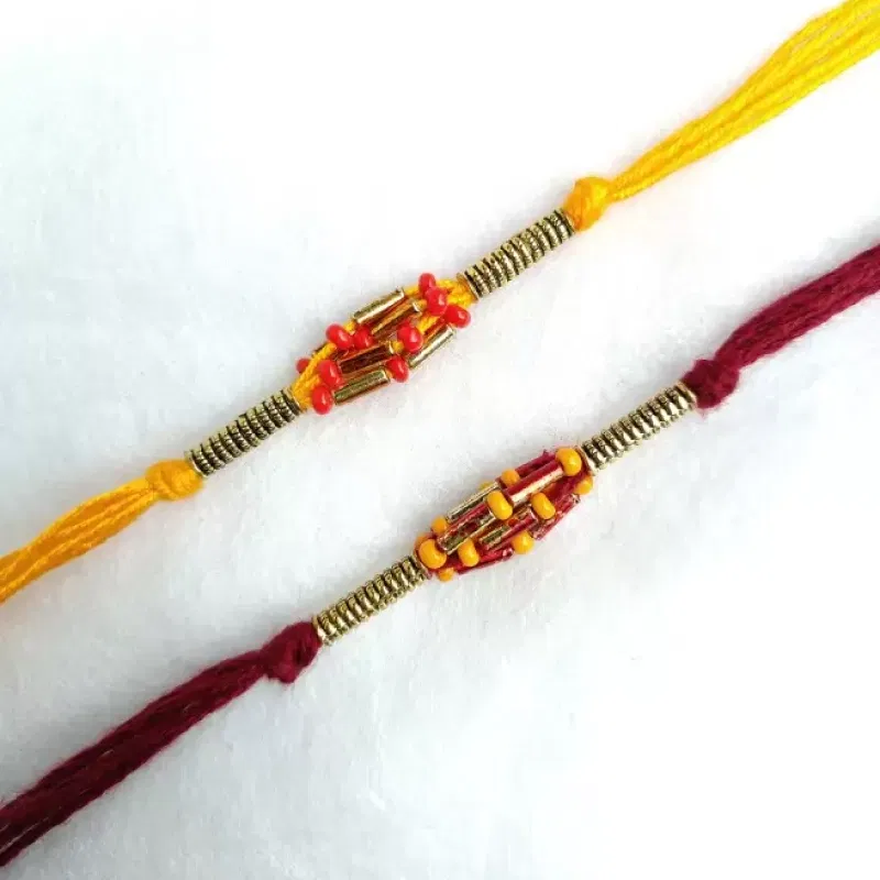 Designer Mauli Thread Rakhi Set Of 2