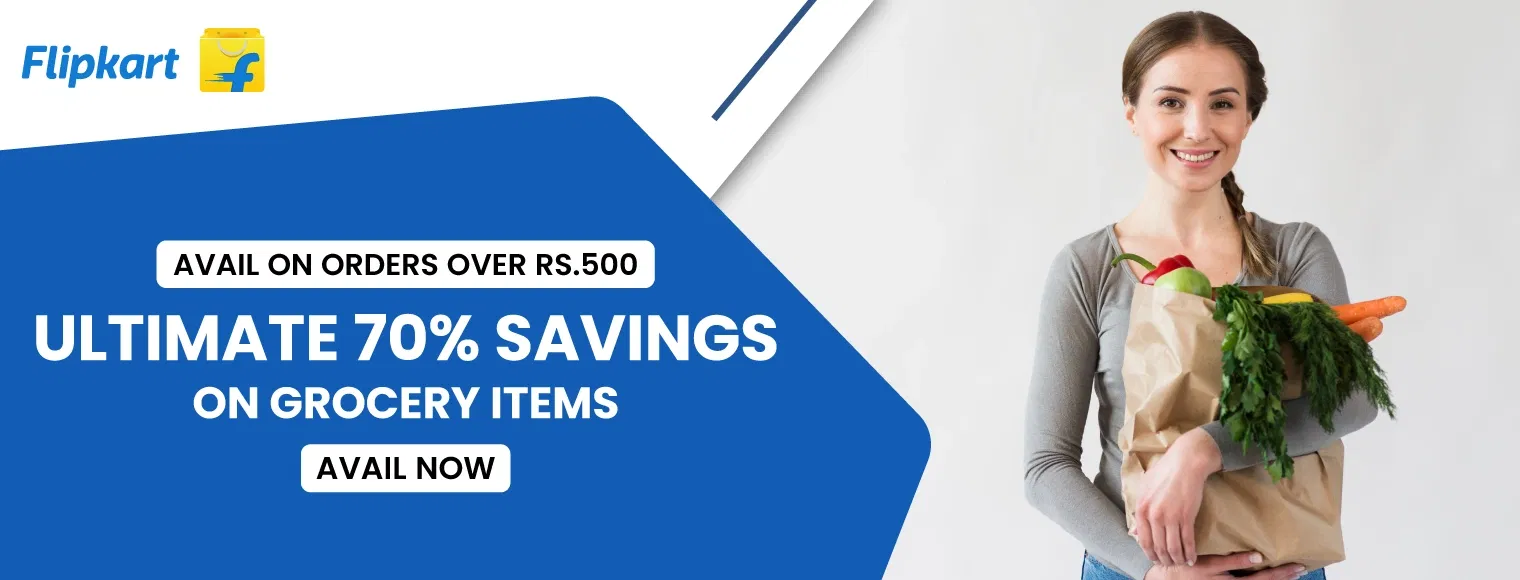 Ultimate 70% savings on grocery items in Flipkart