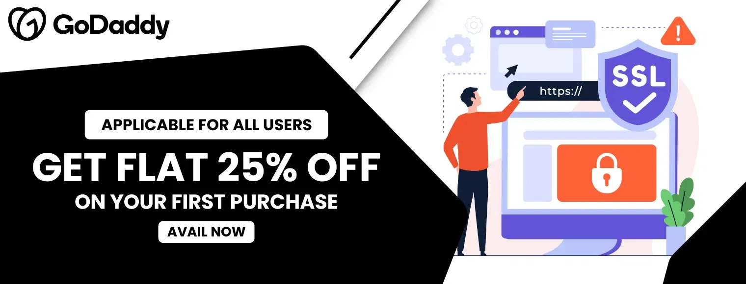 GoDaddy SSL Coupons For New Users | Flat 25% Off