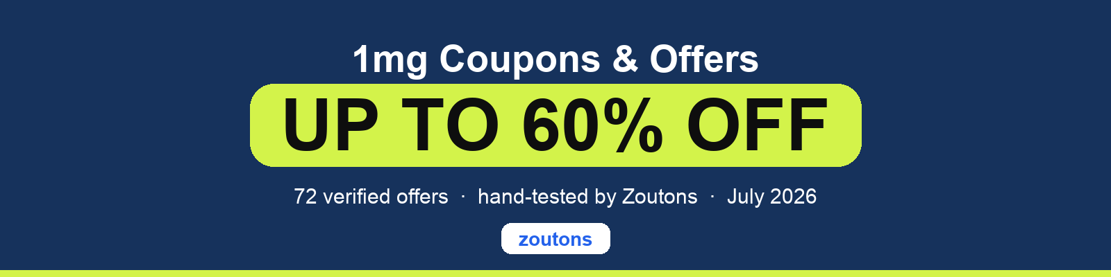 1mg Coupons July 2026