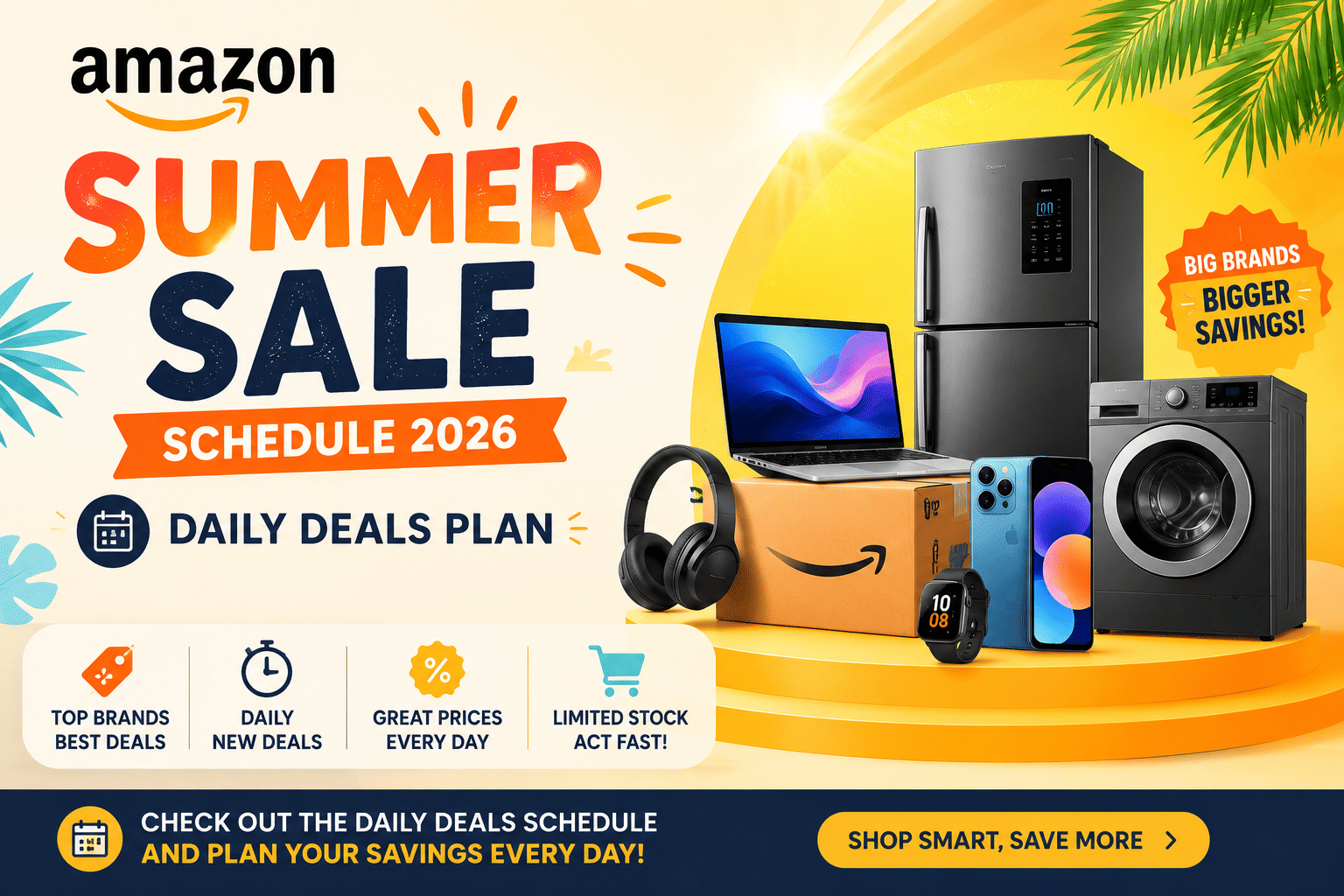 amazon summer sale schedule 2026 daily deals plans