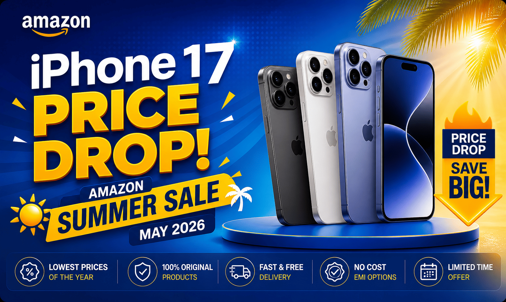 iphone 17 price drop amazon summer sale may 2026