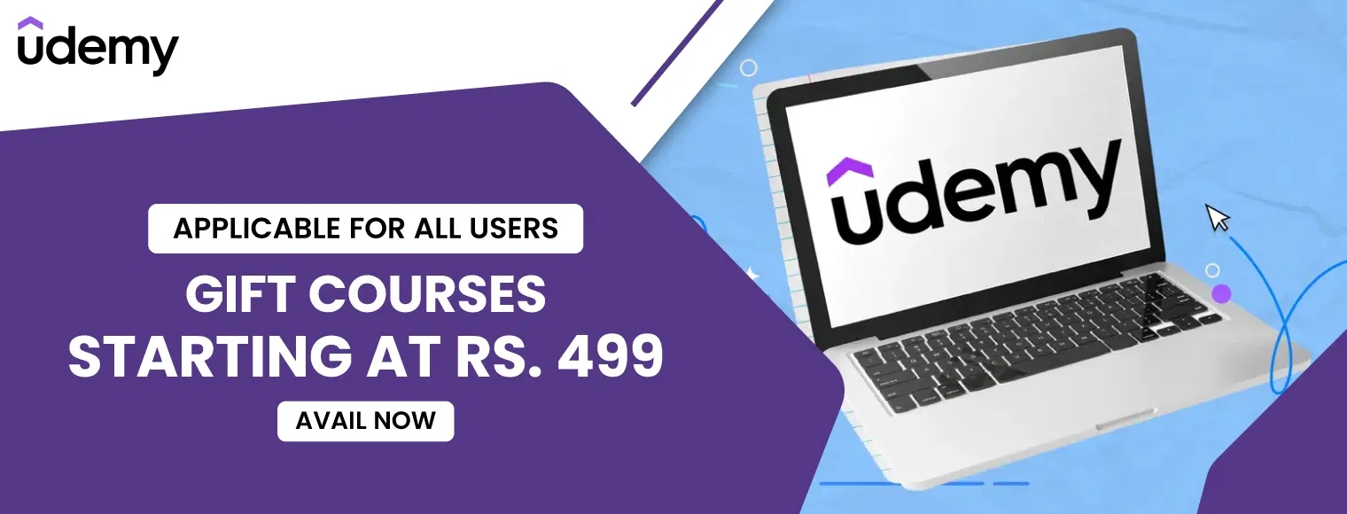 Gift Udemy Courses starting at rs. 499