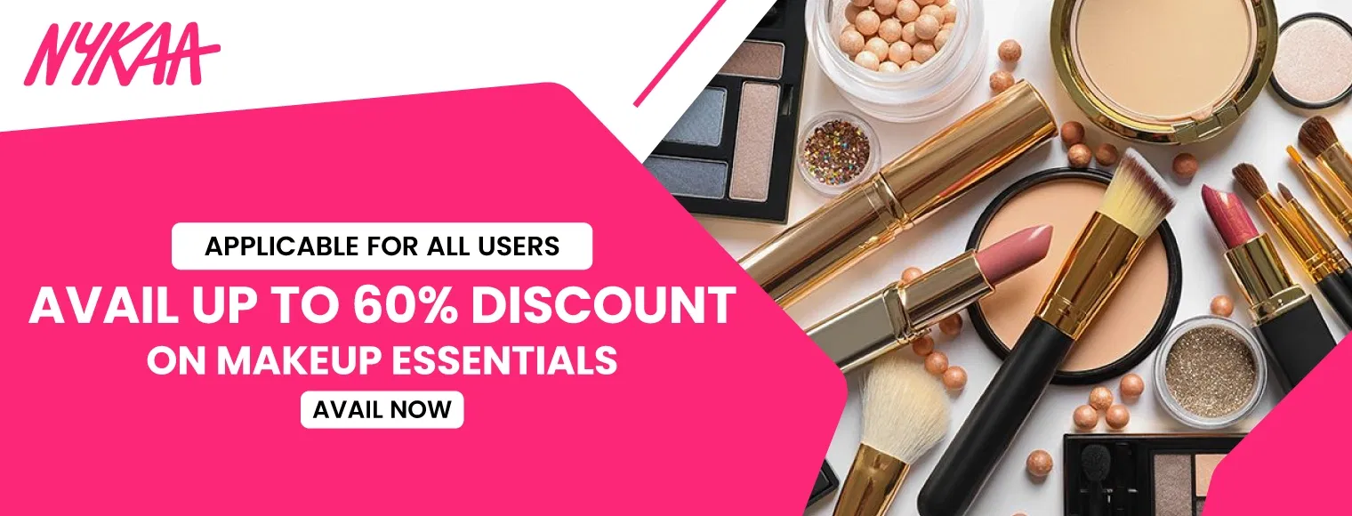 Avail up to 60% discount on makeup essentials with Nyka Pay Day Sale offers on makeup essentials