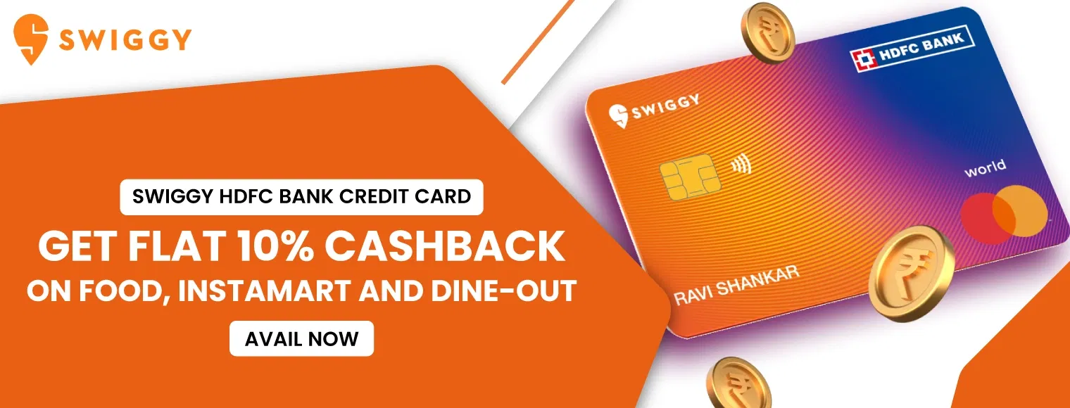 Get flat 10% cashback on food, instamart, and dine-out
