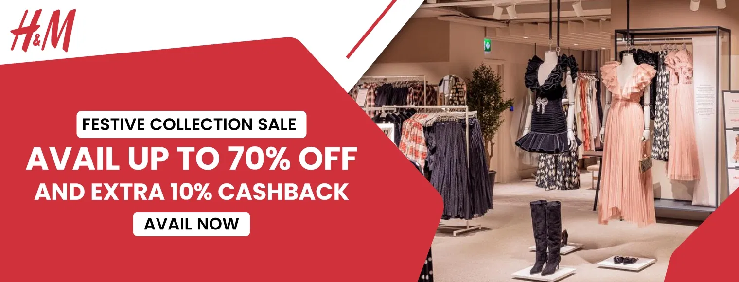 Avail up to 70% off and extra 10% cashback on H&M Festive Collection Sale 2024