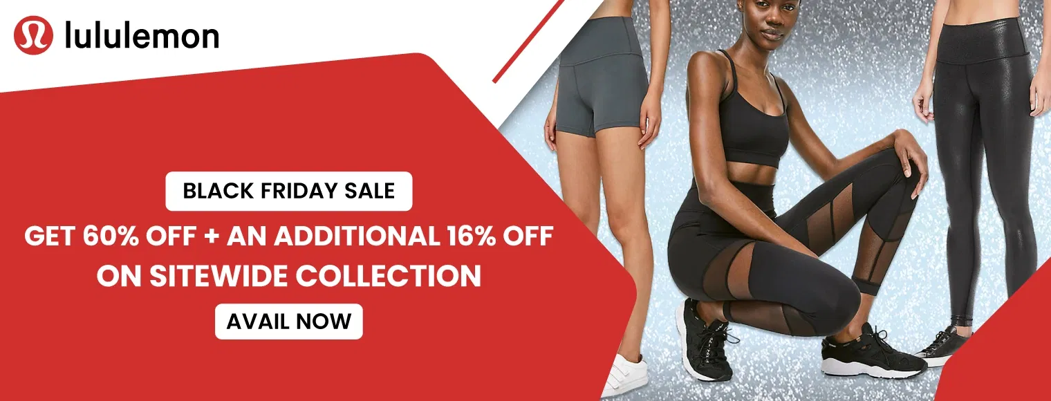 Get 60% off + an additional 16% off on sitewide collection on Lululemon Black Friday Sale 2024