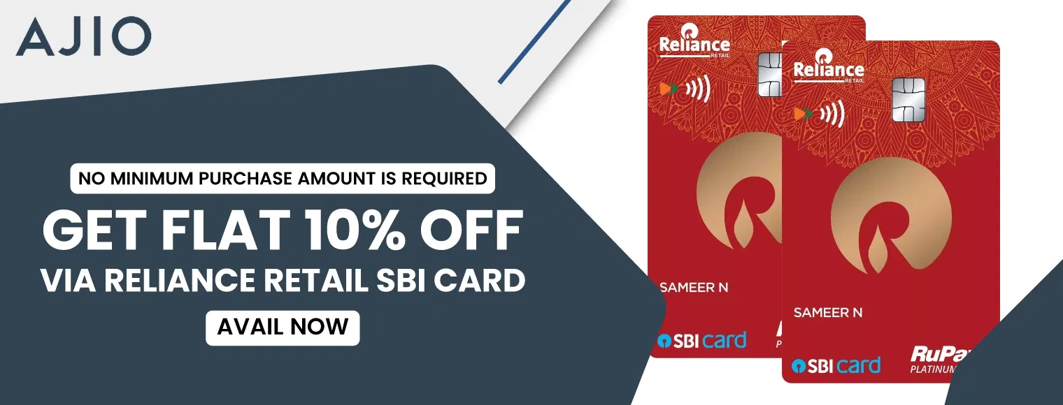 Get flat 10% off via Reliance Retail SBI Card