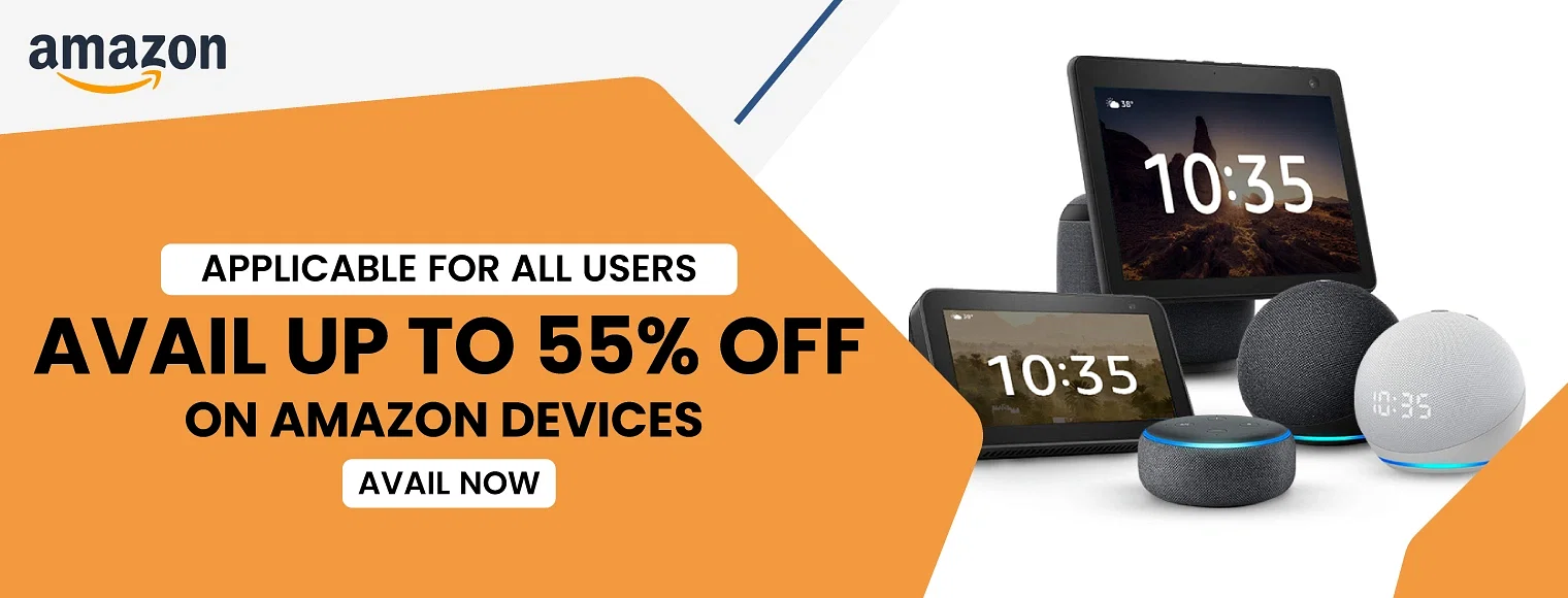 Avail up to 55% off on amazon devices