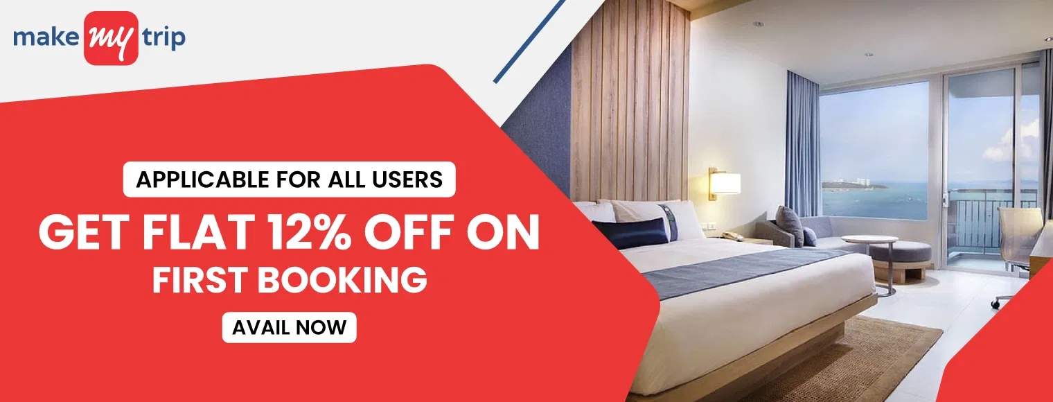 Get flat 12% off on first booking with MakeMyTrip