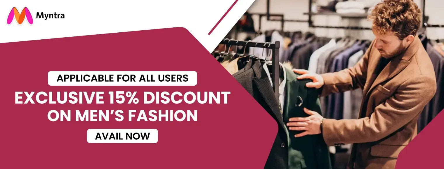 Exclusive 15% discount on men's fashion
