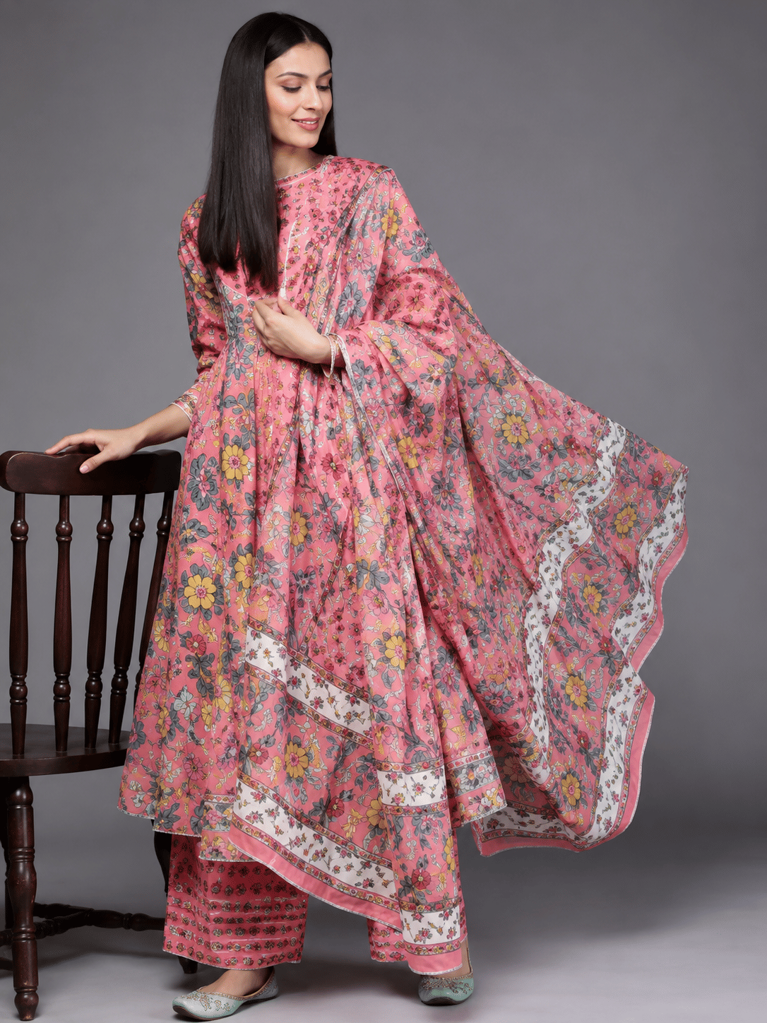 Libas Salwar Suit Women Maroon