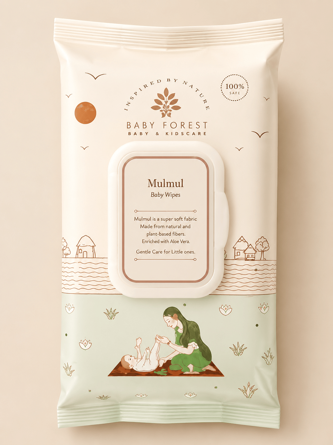 Baby Forest Mulmul Baby Wipes Pack of 2