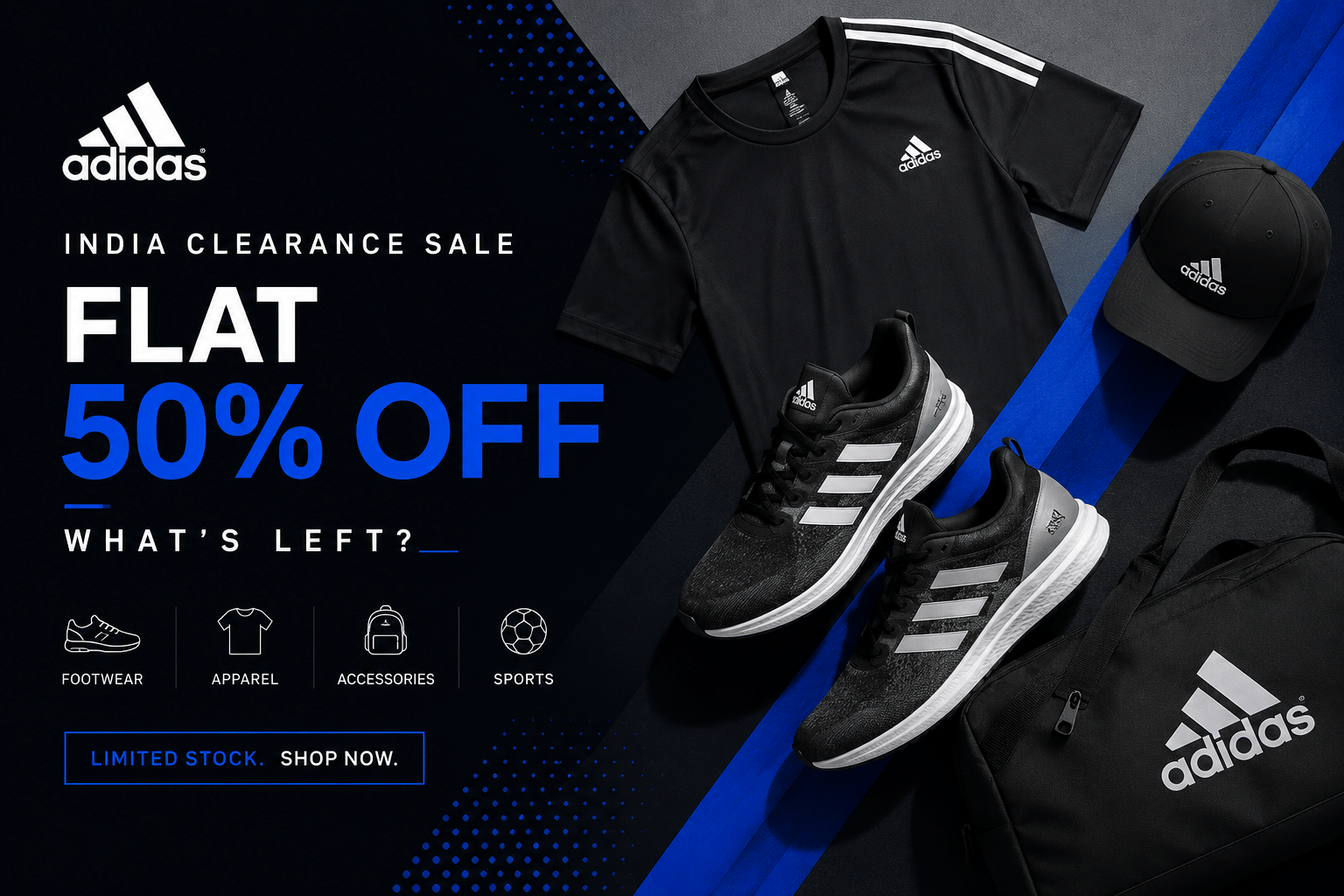 Adidas India Clearance Sale: Flat 50% Off — What's Left?