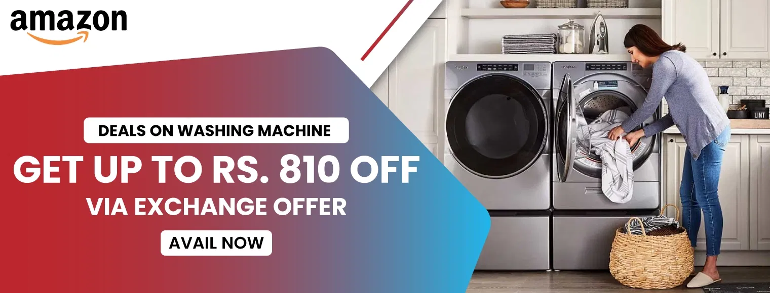 Get up to rs. 810 off via exchange offer for washing machines