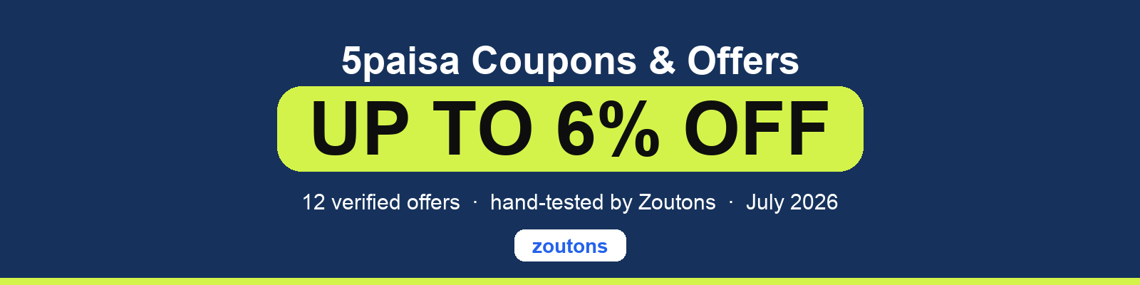 5paisa Coupons July 2026