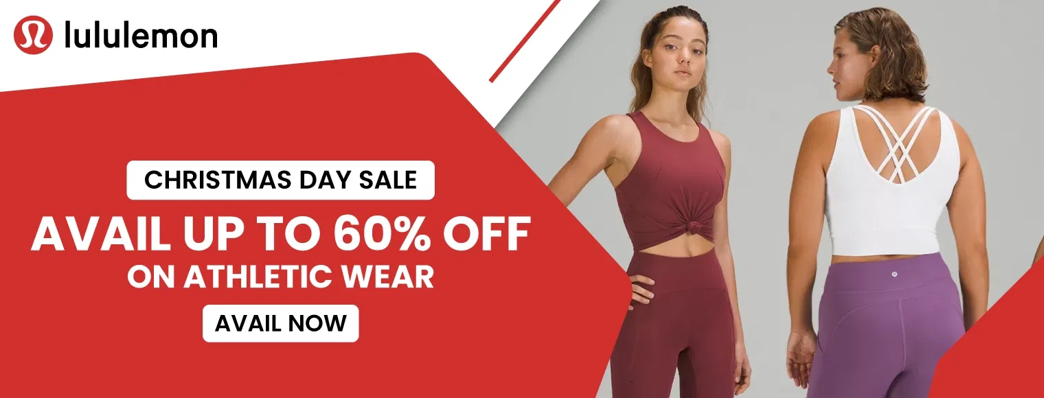 Avail up to 60% off on athletic wear on Lululemon Christmas Day Sale 2024