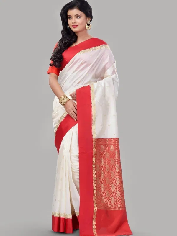 Ruuprekha Ethnic Motifs Woven Design Zari Pure Silk Garad Saree