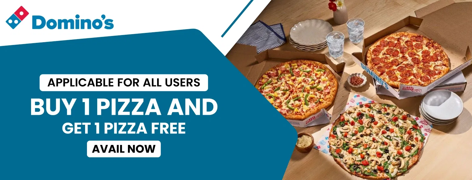 Buy 1 Pizza and Get 1 Pizza Free on Domino's