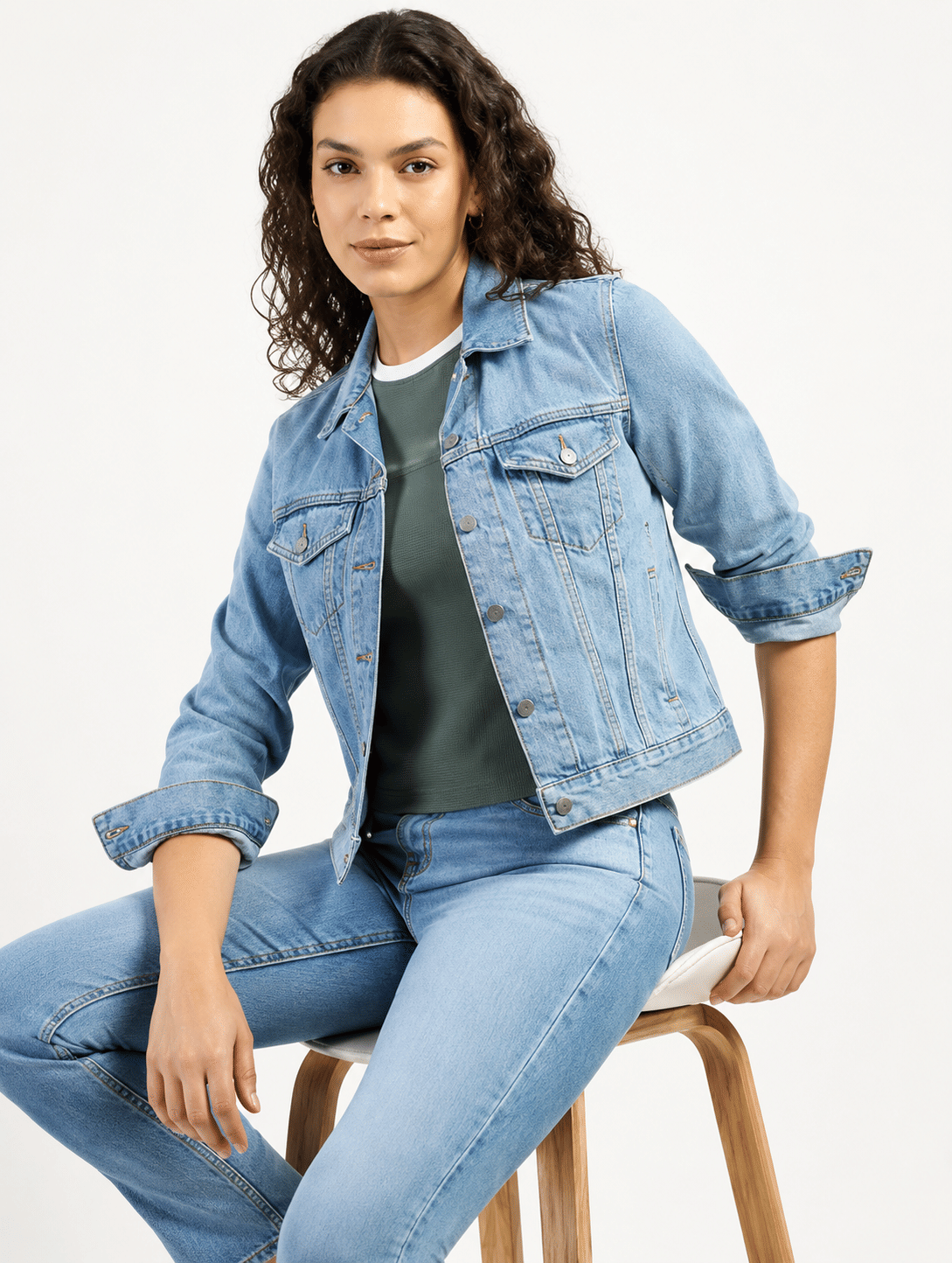W Denim Jacket Women Blue