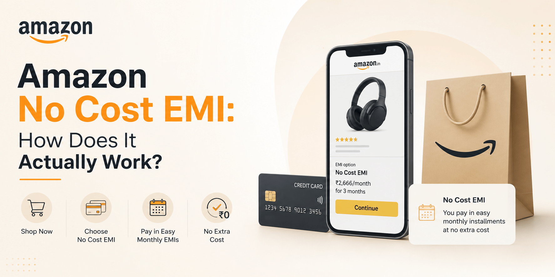 amazon no cost emi how does it actually work