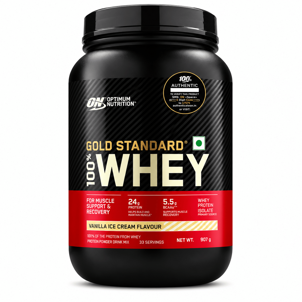 ON Gold Standard 100% Whey protein jar vanilla