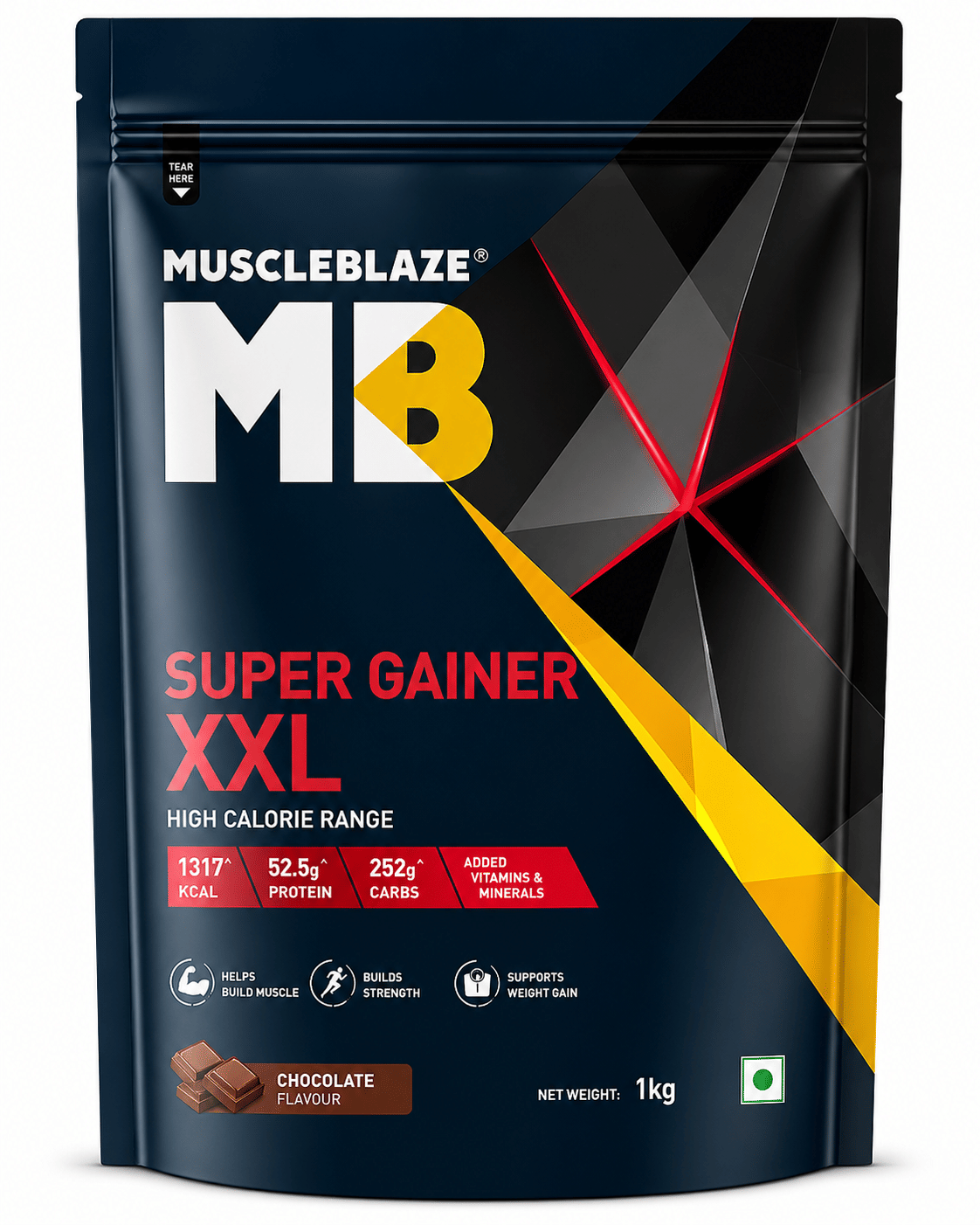 MuscleBlaze Super Gainer XXL mass gainer chocolate