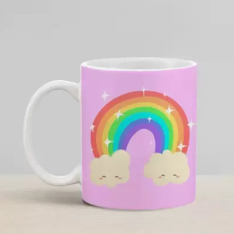 Rainbow In Clouds Coffee Mug