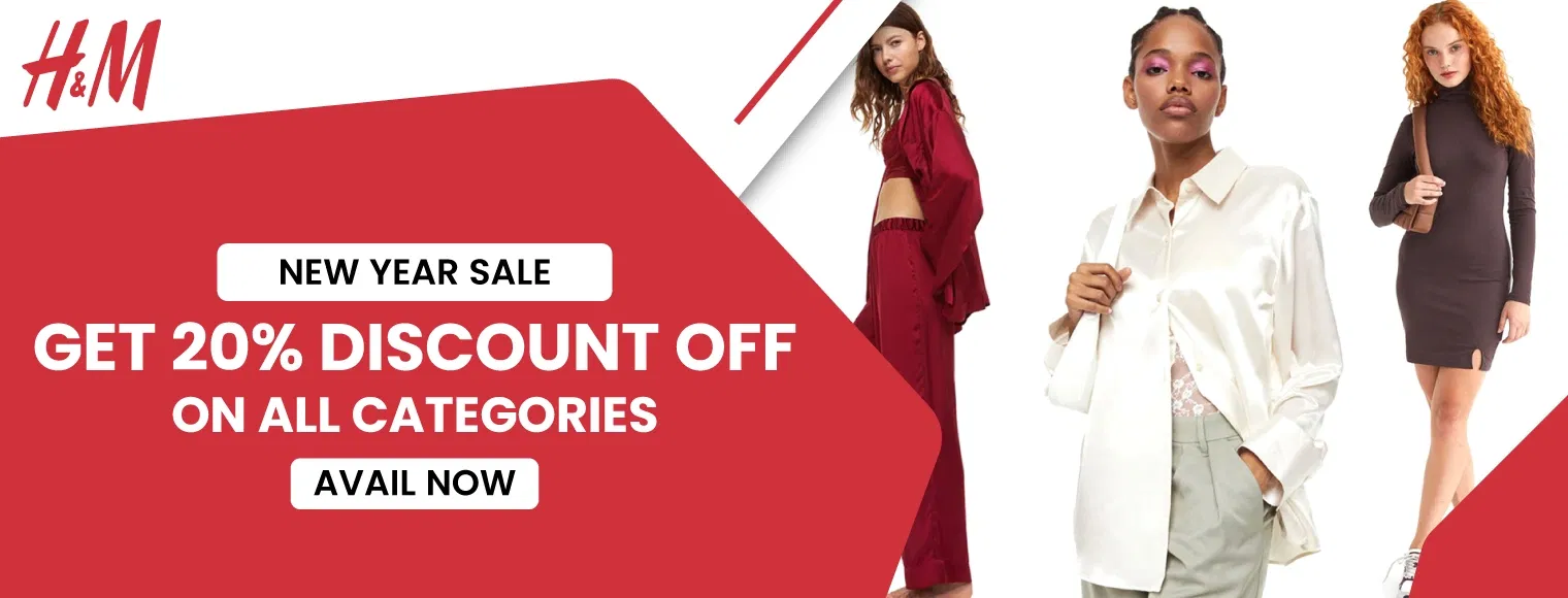 Get 20% discount off on all categories with H&M New Year Sale 2025