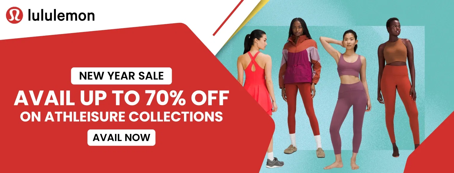Avail up to 70% off on athleisure collection on Lululemon New Year Sale