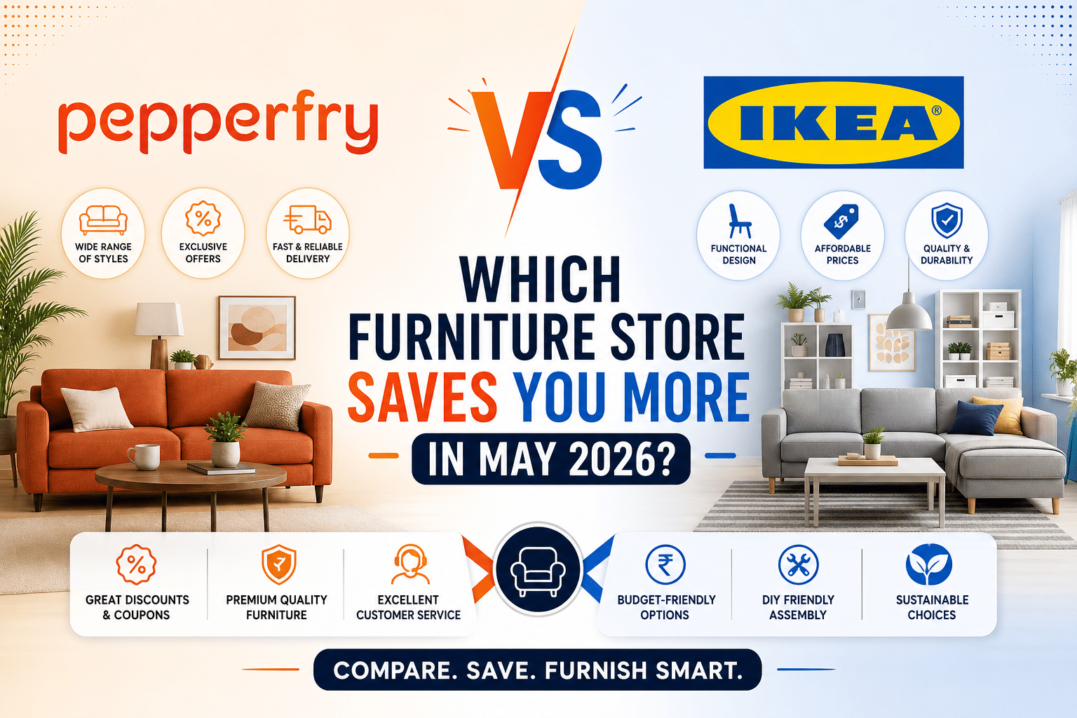 pepperfry vs ikea which furniture store saves more in may 2026